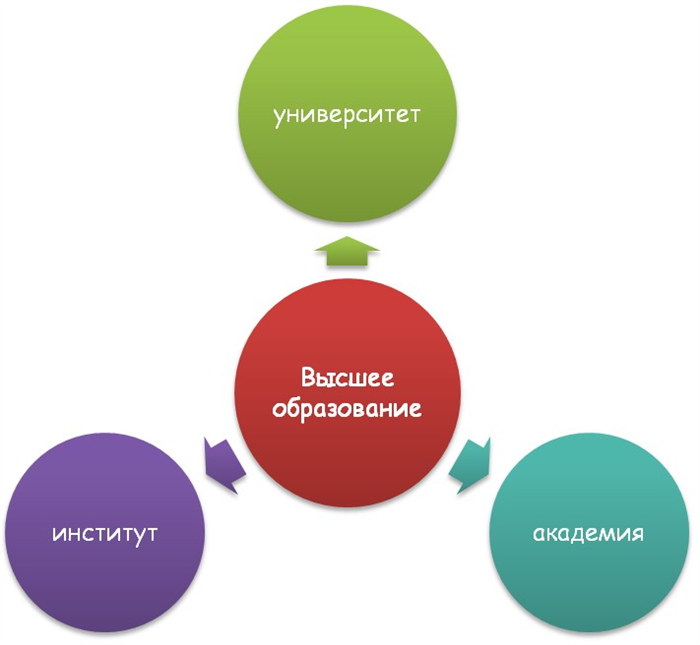 Виды образовательных заведений