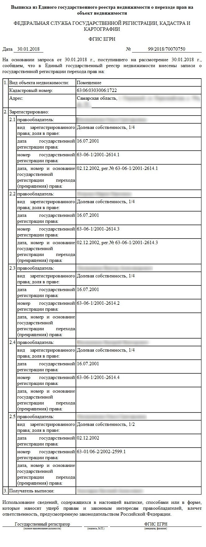 Справка о кадастровой стоимости